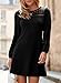 Dokotoo Womens Dresses Spring Fashion Crewneck Casual Western Boho Long Sleeve A Line Dress Plus Size Dresses Ladies Elegant Flowy Swing Black Dress for Women M