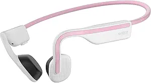 SHOKZ OpenMove - Open-Ear Bluetooth Sport Headphones, Bone Conduction Wireless Earphones, Sweatproof for Running and Workouts, with Sticker Pack (Pink) asin的图片