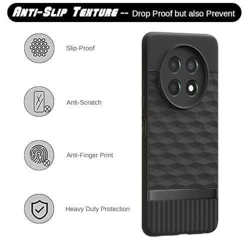 Image of Shockproof Case | Full Camera Protection | TPU Flexible Back Cover for Realme 12 5G / 13 5G / 12x 5G / C65 5G / Narzo 70x 5G / N65 5G (Matte Black)