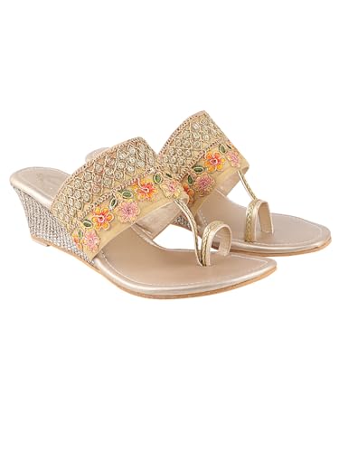 Shoetopia girls HM-118 Golden Wedge Sandal - 5 UK (Girls-HM-118-Gold) (B0CQK4VJJ2) Amazon Price History, Amazon Price Tracker