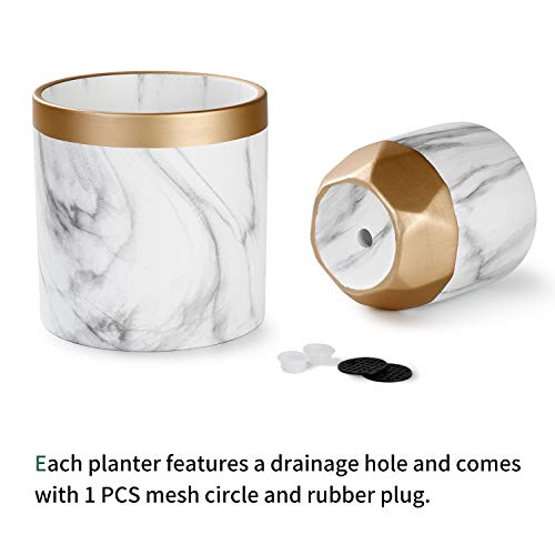 POTEY-053801-Ceramic-Planter-Flowerpots-6-48-inch-Modern-Decorative-Plant-Pot-Containers-for-Aloe-Plants-Flower-Home-Decor-IndoorMarble-PatternedPlant-NOT-Included
