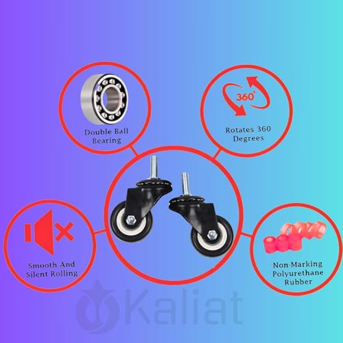 Image of Gas Cylinder Trolley with Lock Wheels - Red | Heavy Duty Steel LPG Cylinder Stand | 360 Smooth Rolling Caster Wheels (2+2 Lock) | Rust Resistant Cylinder Holder for Kitchen & Home