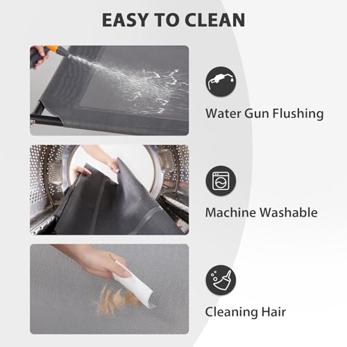 RRPETHOME Large Elevated Cooling Dog Bed, Raised Dog Cot Beds for Large Dogs, Elevated Outdoor Pet Bed, Chew Proof Portable Cooling Pet Cot with Skid-Resistant Feet and Breathable Mesh - Image 6