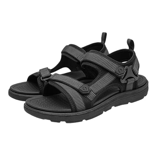 Gyios Chanclas Hombre Sandalias De Verano para Hombre, Ocio A La Moda Vacaciones En Playa, Zapatos Ligeros Informales Cómodas Al Aire Libre-negro-44
