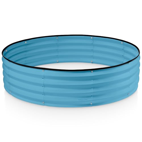 Round Galvanized Raised Garden Bed // 4×4×1 ft Galvanized Raised