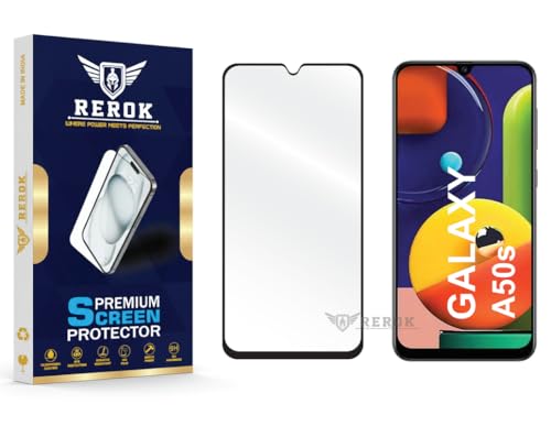 Image of Gorilla Tempered Glass Screen Protector Compatible with Samsung Galaxy A50s [Pack of 1] | Edge-to-Edge, Bubble-Free, Case Friendly, Easy Installation Kit