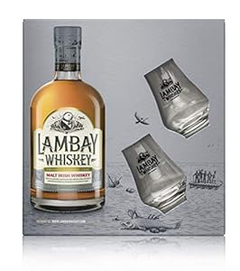 Whiskey Irlandais Single Malt LAMBAY - Coffret avec 2 Verres
