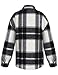 COWOKA Men's Casual Warm Plaid Wool Blend Jacket Fleece Relaxed Fit Snaps Long Sleeve Shacket Shirt Coat Black L