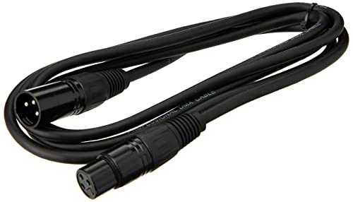 Pulse PLS00266 DMX Lead, 3 Pin XLR Male to Female, 2m, Black