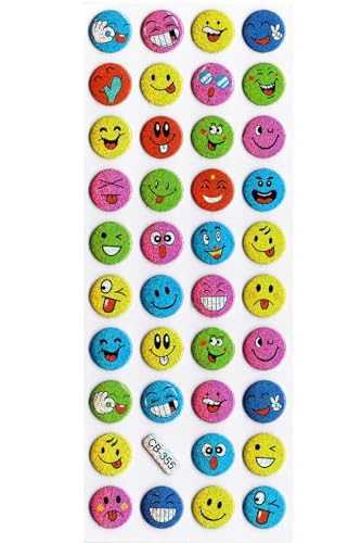 Defter, Sticker Kabartmalı Sticker Planlayıcı Etiket (cb355) 16x7 cm- Renkli Komik Emojiler