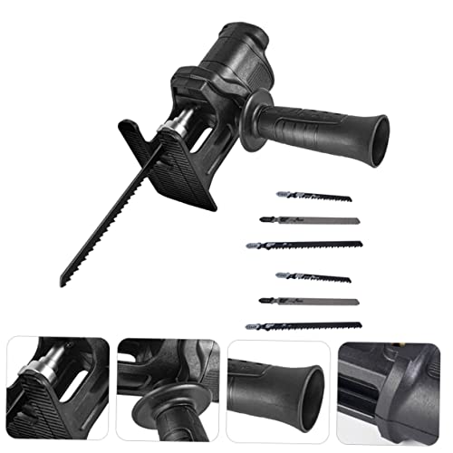 Kontonty AE2KXHN20E0VOPV1148R5I8F 1 Set Chainsaw Adapter Cordless Hand Held Chainsaw Woodworking Cutting Saws Adapter Cordless Drills Drill Adapter Electric Drill Saws Converter Small Electric Saw Steel Black thumb #3