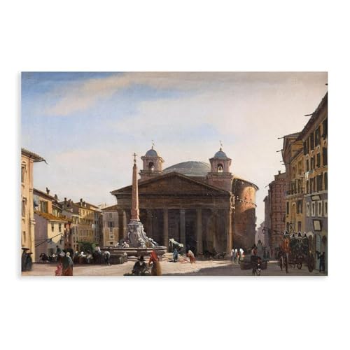 Impression sur toile Ippolito Caffi 30 x 45 cm décoration haut de gamme