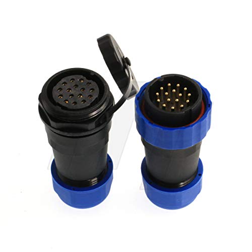 HangTon HE29 16 Pin Power Cable Plug Waterproof IP68 Circular Aviation Male Female Plastic Connector for Industrial Electrical Device LED Panel