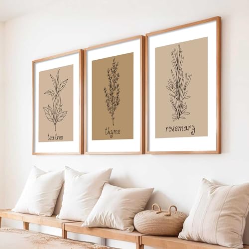 Image of HOTHOUSE Botanical Wall Art Painting |Poster With Frame Wall Decoration Wall Paintings For Home Decor | Frames For Home Decor Office Living Room | Set of 3 (10X13 inch)