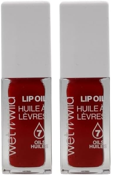 Óleo labial wet n wild Heart Rate com óleos de marula e jojoba, pacote com 2