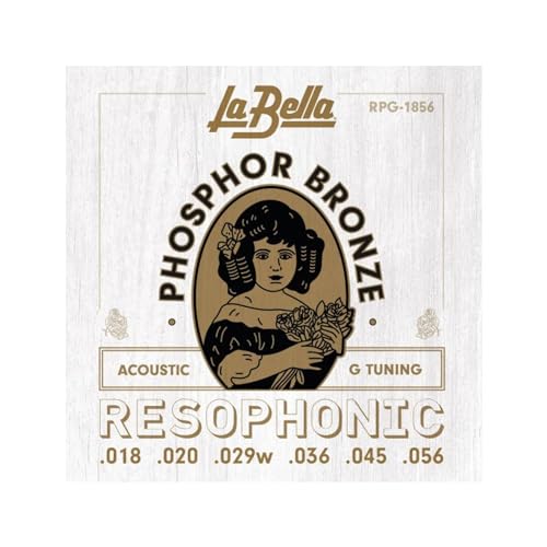 La Bella RPG-1856 Phosphor Bronze Resophonic G- Tuning Acoustic Guitar String 18-56