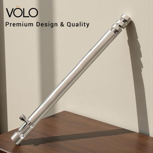 Image of VOLO Aluminium Tower Bolt with Stainless Steel Rod - Heavy Duty Door & Window Latch for Home and Office | Main Door Tower Bolt | Kundi /Chitakini | Pack of 2 Pieces (Silver, 18 Inch)
