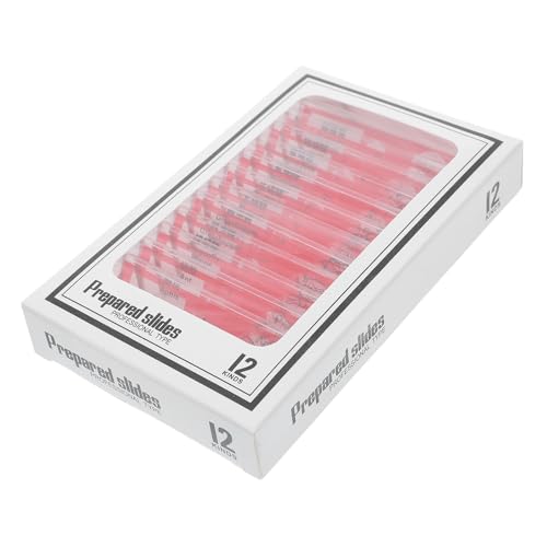 DOITOOL 12個 生物標 顕微鏡用プレパラート 多様な昆虫植物標 各スライド別包装 学校 研究用 理科教育サンプル