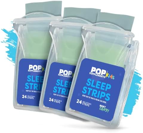 POP Supplements Kids Melatonin Mint Candy Strips - 1.5mg per Strip