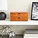 Small Wooden Storage Box with Drawers for Tabletop, Home Desk Organizer in Vintage French Design for Office Supplies (9.75 x 7 x 5 In)