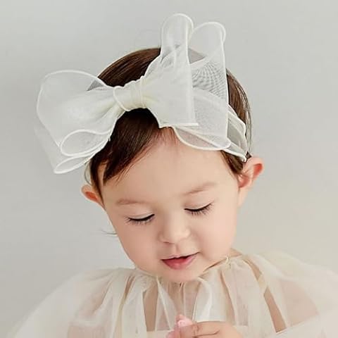 Asphinien Lace Bow Headband for Babies Cover