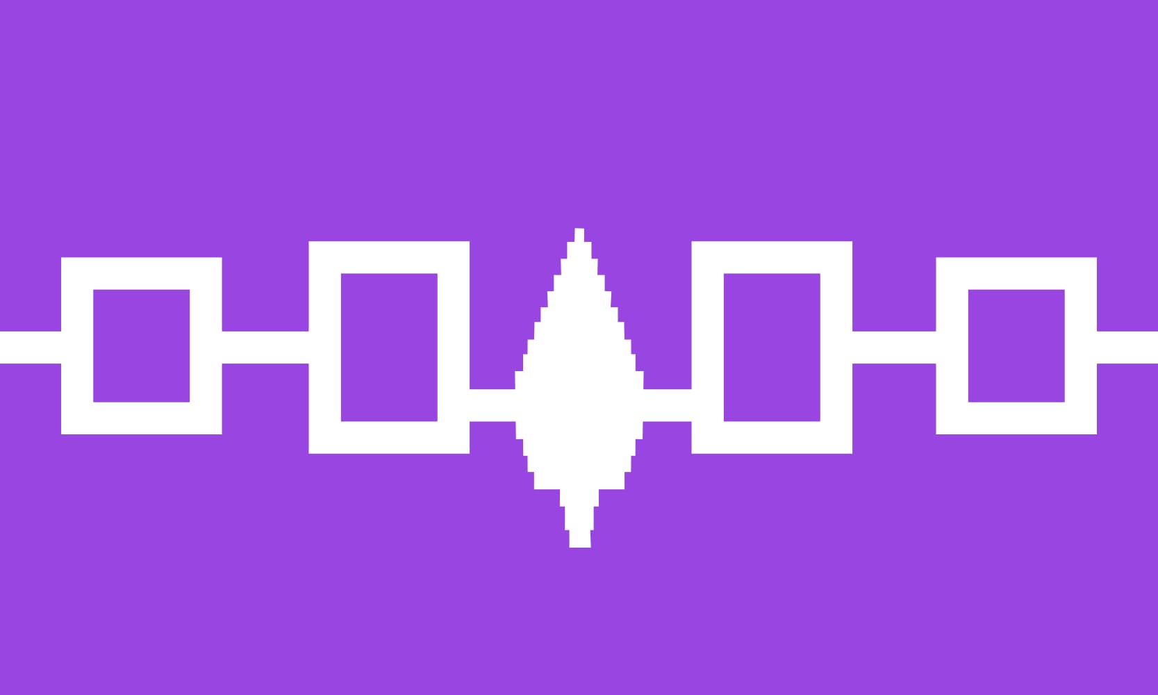 Drapeau de la Confédération Iroquoise XL format paysage symbole d'unité