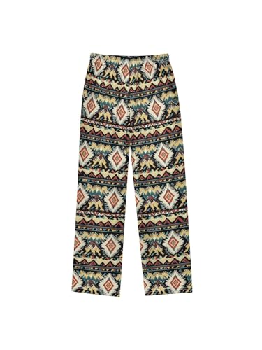 Vintage Aztec Boho Boys Pants for Kids Jogger Pants with Pockets S2