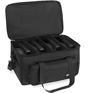 4 Par Light Bag Padded Storage Gig Case Bag For Par Lighting Fixtures 18″×10″×11″ Stage Lights Bag
