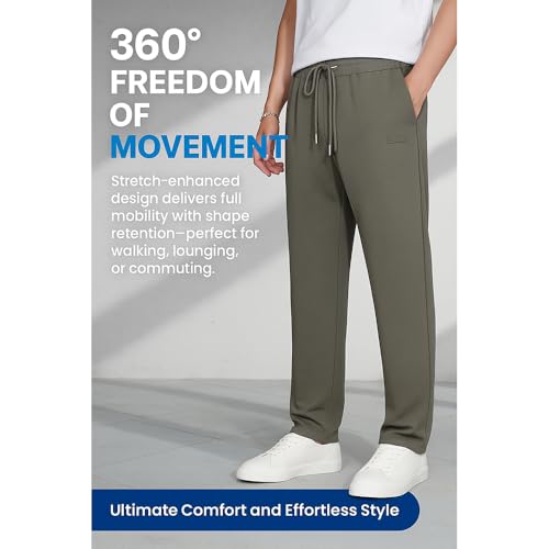 Aerostrides Pull-On Waffle Stretch Casual Pants for Men – Lacyaura Ultra-Stretch Breathable Loose-Fit Waffle Pant4