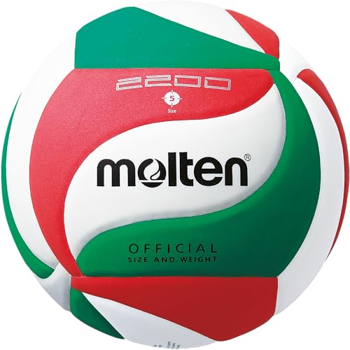 Molten Trainingsball-V5M2200 weiß/grün/rot 5., 10.89