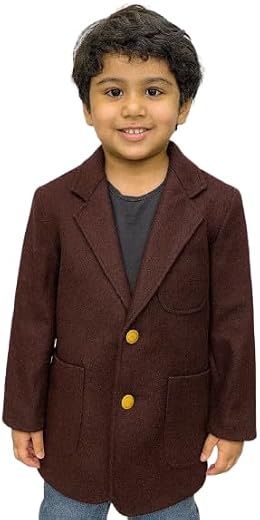 School Uniform Brown Blazer for Boys &amp; Girls, Formal Unisex School Blazer, Comfortable, Durable &amp; Smart Fit. 3-4Y