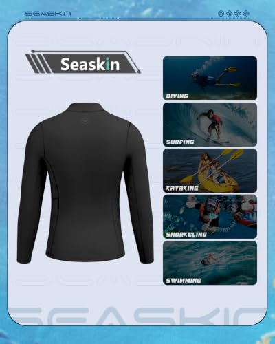Seaskin Camiseta de Neopreno para Hombre 2mm con Cierre Frontal miniatura 5