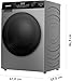 Heinrich´s Waschmaschine, Steam-Funktion, 10kg Mega Kapazität, 15 Programme, 1400 U/min., Aqua-Stop, LED-Display, Endzeitvorwahl, mit Kindersicherung, langlebiger und leiser Inverter Motor,Titan-Grau