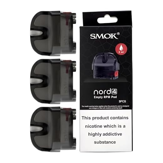 SMOK Nord 4 RPM Replacement Pods [No Coil - Large] 3 Pack - COMPATIBLE WITH: Smok Nord 4 Pod Kit and Smok RPM Series Coils - Side Fill, All Vaping Style - Nicotine Free