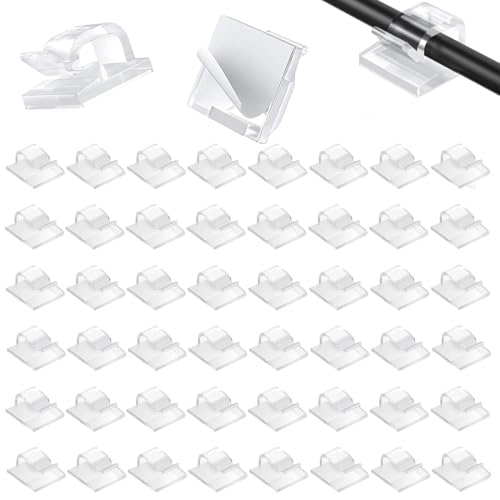 OIXEYA 50 Stück Haken Selbstklebend, Outdoor Klebehaken, Selbstklebende Clip für Lichterketten, Mehrzweckhaken Dekoration zum Aufhängen Halter, Indoor Wand Kabelbefestigung für hängende Lichterkette