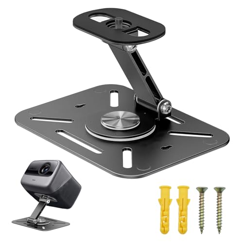 Desktop Projektorhalterung, Projektor Deckenhalterung, 360° Drehbare Beamer Wandhalterung, Schraubschnittstelle Projektorhalte, Multifunktionaler Beamer Halterung mit 1/4 Zoll Schraubschnittstelle