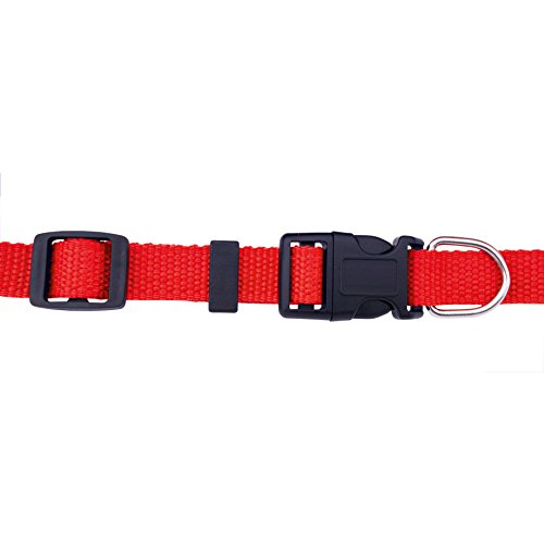 Hunde-Halsband mit Dreiecks-Tuch IM TRAINING, längenverstellbar von 32 - 55 cm, aus Polyester, in rot