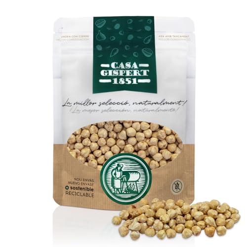 Casa Gispert - Avellanas Negretas - Sin Gluten, Vegano (500g, Crudo sin Piel)