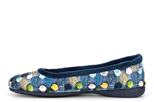 Sleepers Womens Samira Ballerina Slippers with Memory Foam Insole and Rubber Sole Purple - Image 5
