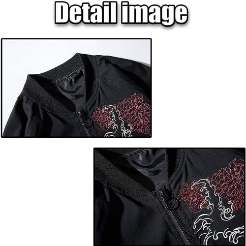 Image of XYXIONGMAO Japanese Dragon Men'S Hip-Hop Clothing Oversized Men Bomber Jacket Couple Streetwear Pilot Jacket