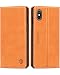 SHIELDON iPhone Xs Max Case, Genuine Leather iPhone Xs Max Wallet Case Support Auto Wake/Sleep RFID Protective Card Holder Folio Magnetic Stand Cover Compatible with iPhone Xs Max (6.5" 2018) - Brown