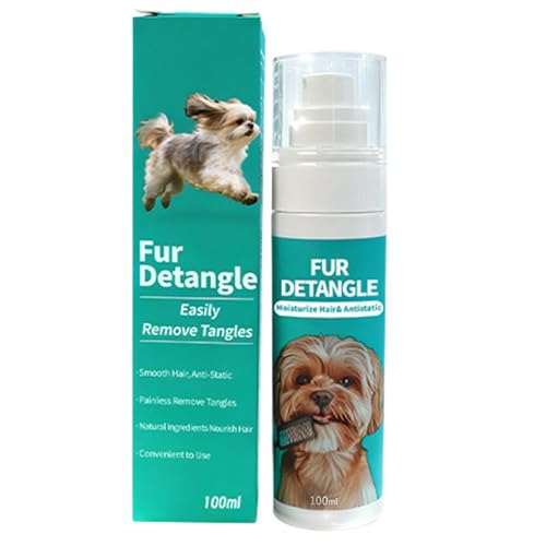 Dog Detangling Spray - Anti Static Coat Mist, Dog Detangling Spray 100ml, Pet Grooming Sprays for Dogs & Cats, Anti Static Demat