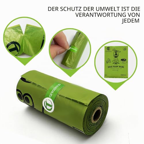 AiTodos® 600 Hundekotbeutel, 31×22 cm, PE, Grün, 40 Vol. × 15 – Ansicht 3