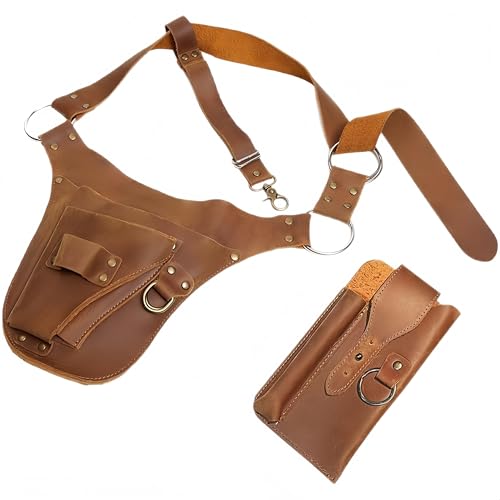 Garden Tool Belt, Garden Tool Belt, Portable Organizer Heavy PU Leather Multifunctional for Women Men Gardeners