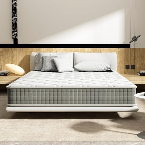 DEWINNER Matelas Mémoire 140x190 Épaisseur 30CM - Matelas à Mémoire de Forme en Mousse - 7 Zones - Fermeté Moyenne - Soulagement des Points de Pression -...
