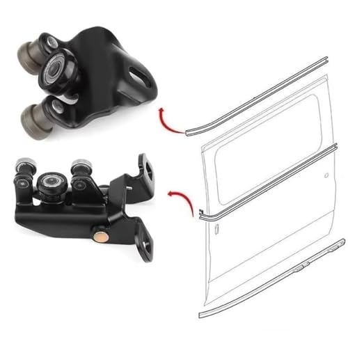 Rodillos de puerta Transit MK6 MK7 guía de bisagra superior e izquierda 2