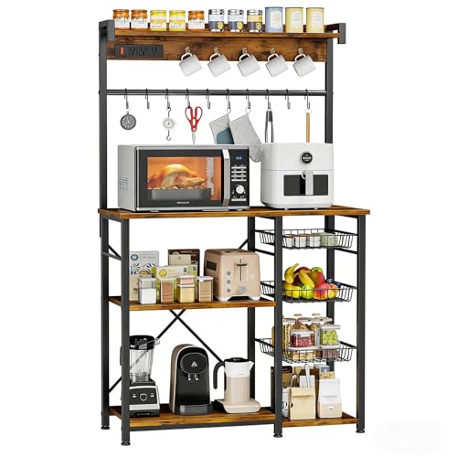 Opiniones de Estante Multiusos disponible en línea para comprar. 43 YYDSKIT Alacena de Almacenamiento de 8 Niveles, Estante de Cocina con Enchufes y 15 Ganchos,Estante de Microondas, Mueble Multiusos de Cocina, Sala, Oficina,Cafetería...