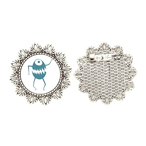 Broche de plata Cyclops Alien para vestidos de gala en cenas