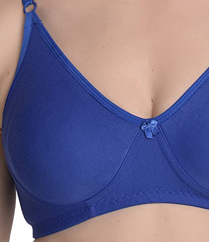 Image of MiEstilo Women's Cotton Blend Non-Padded Wirefree T-Shirt Bra Combo