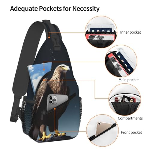 Bolso Cruzado Eagle under the stars para Hombre y Mujer miniatura 4